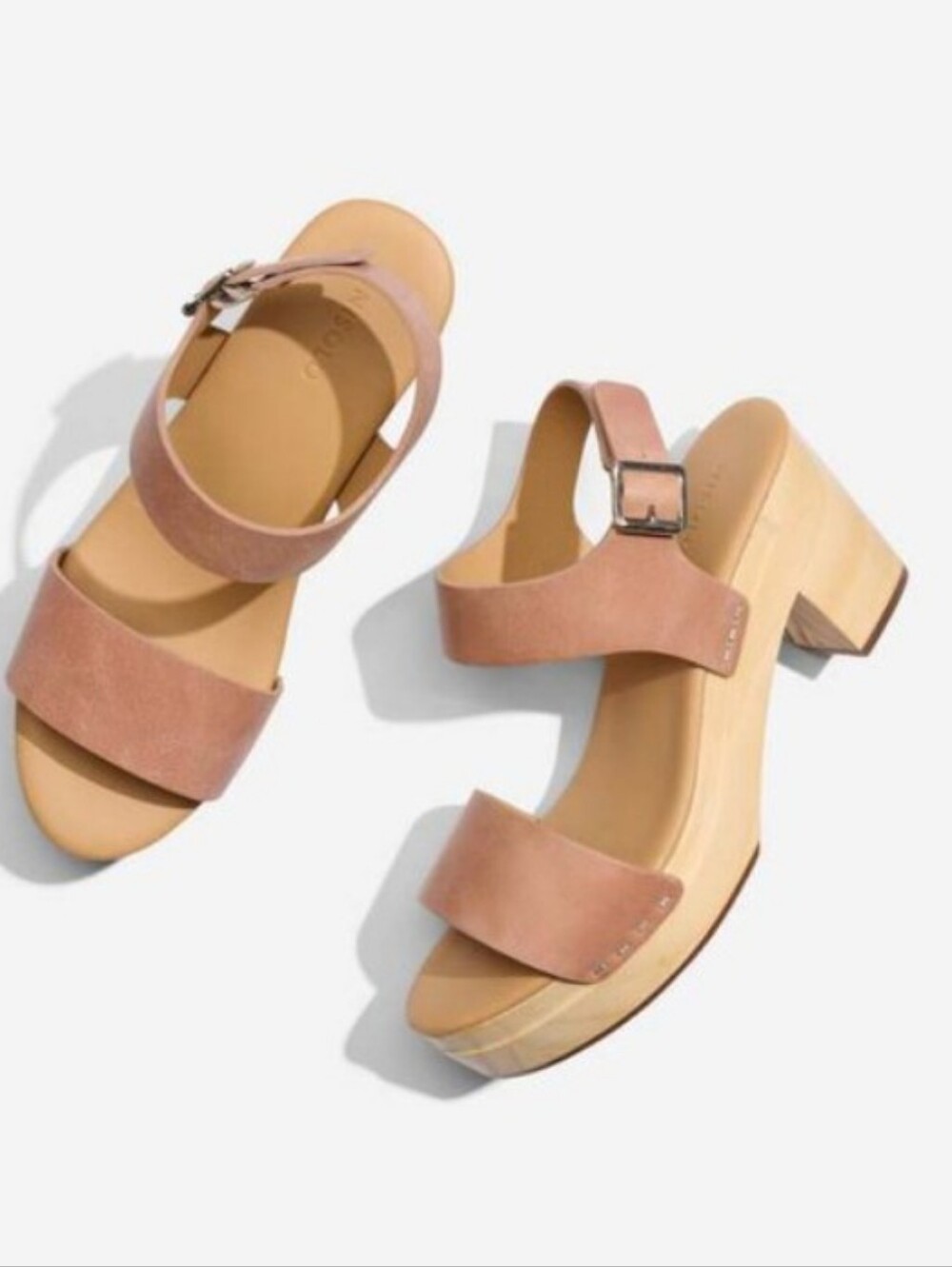 Nisolo All Day Wooden Clog Heeled Sandal Open Toe